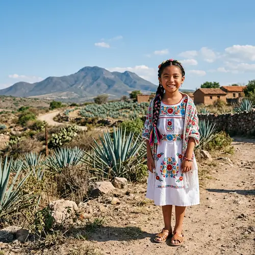 Young Mexican Girl in Aguascalientes, Mexico - Realistic Image