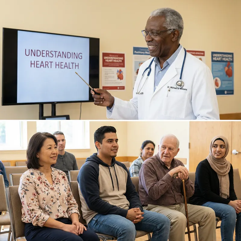 Diverse Patients Engaged in Medical Learning