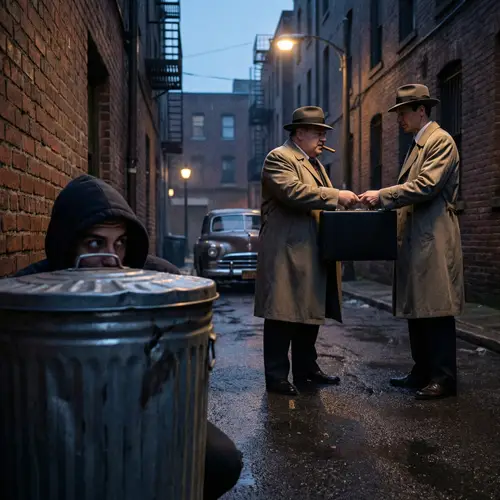 Hidden Persona Observes Drug Deal in Alley