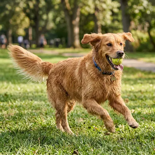 Detailed Image of Playful Dog: Realistic Fur, Tail, Eyes & Ears