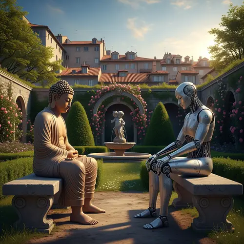 Pensive Buddha Meets AI in Europe