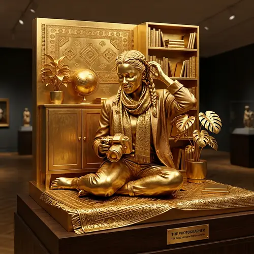 Transform Image into Stunning Gold Statue