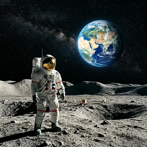 Astronaut on Moon: A Captivating Cosmic Scene