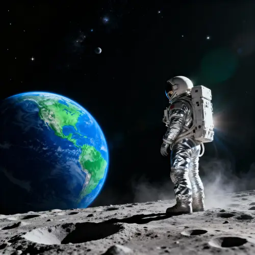 Astronaut on Moon: A Captivating Cosmic Scene