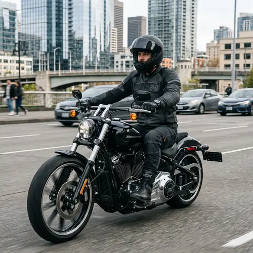 Modern Harley Davidson Breakout Rider Attire