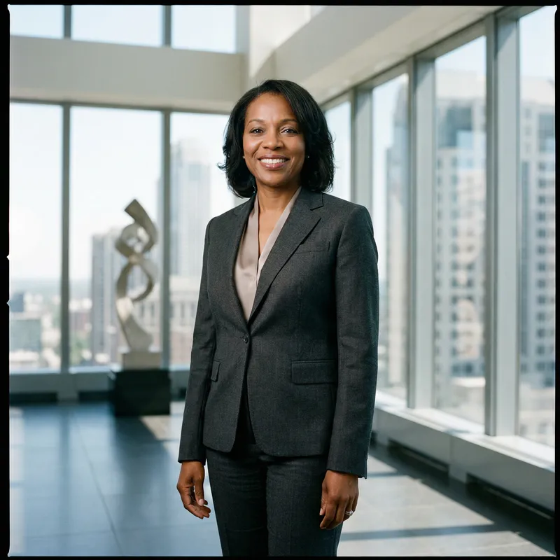 Corporate Portrait of African Woman in Suit