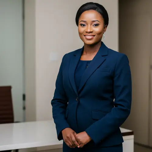 Corporate Portrait of African Woman in Suit
