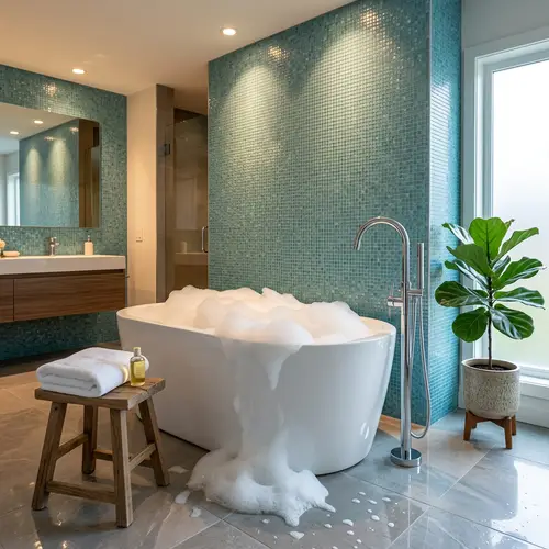 Modern Bathroom Design with Freestanding Bathtub | Home Decor