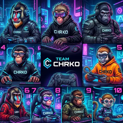 CHRKO Cybersport Team Monkey Avatars in Modern Attire