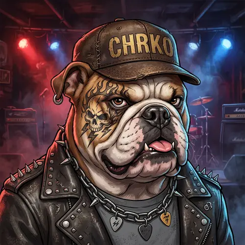 Rockstar Brutal Dog Gaming Avatar | CHRKO Music-Themed Cap