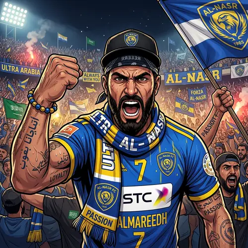 Passionate Football Fan Avatar in Fred Perry Outfit