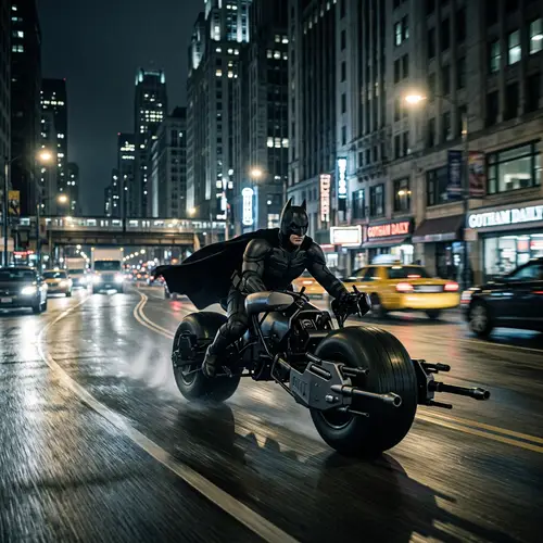 Batman Riding Motorcycle | City Road Adventure