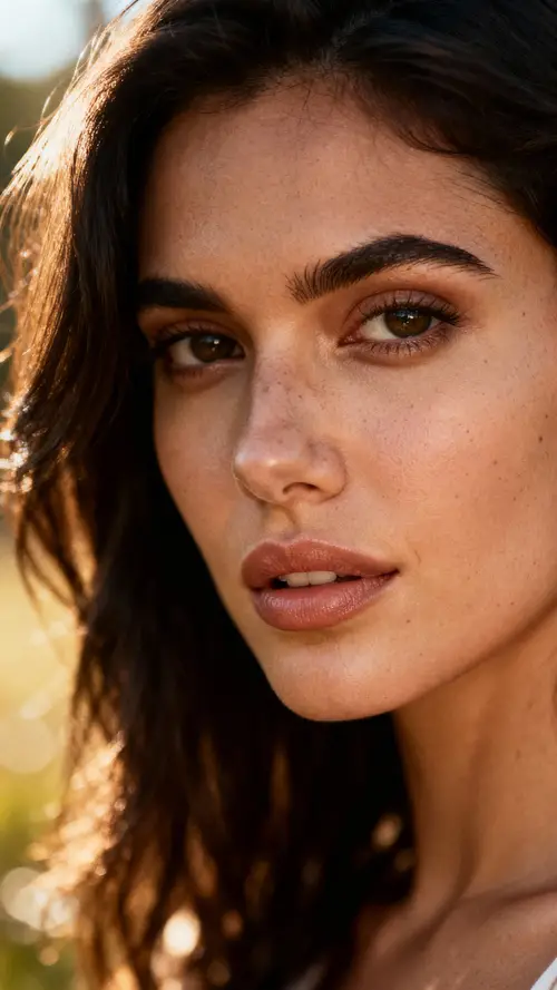 Stunning Ultra-Realistic Portrait of a Brunette Woman