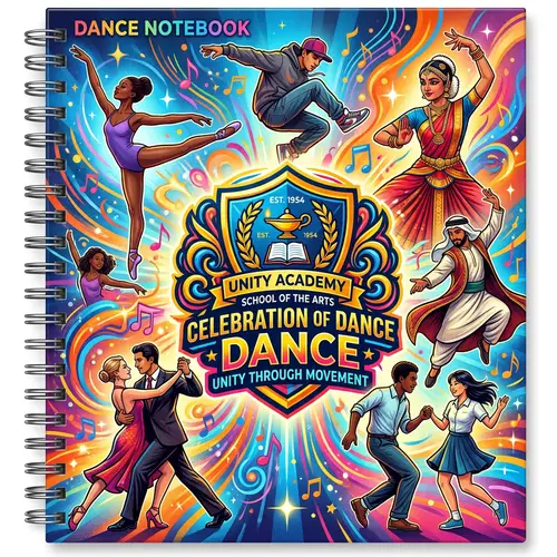 School Dances Notebook Cover | Vibrant Dance Themes