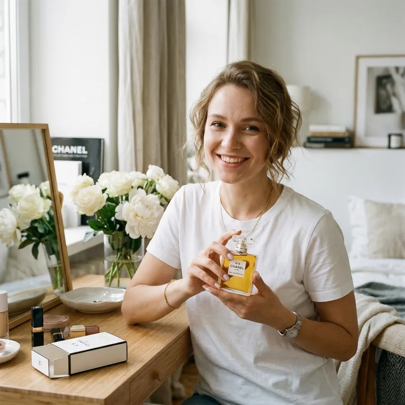 Chanel Perfume Fashion: White Tee Style