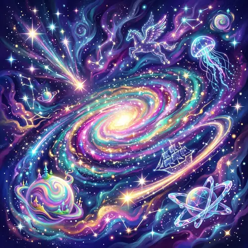 Surreal Galaxy Artwork: A Cosmic Dreamscape