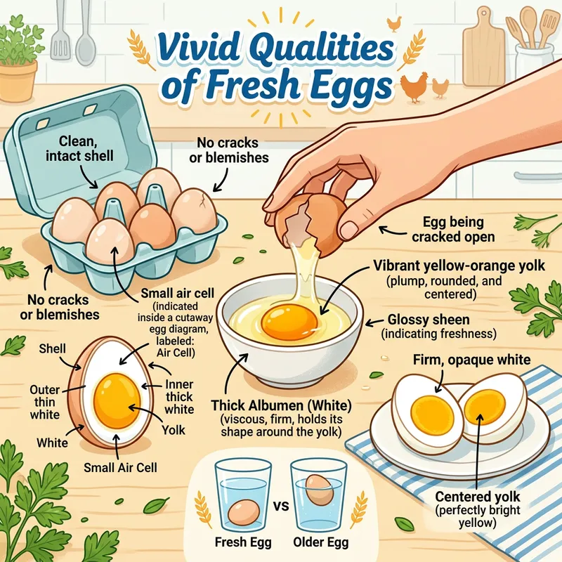 Fresh Eggs: Quality and Freshness Illustrated