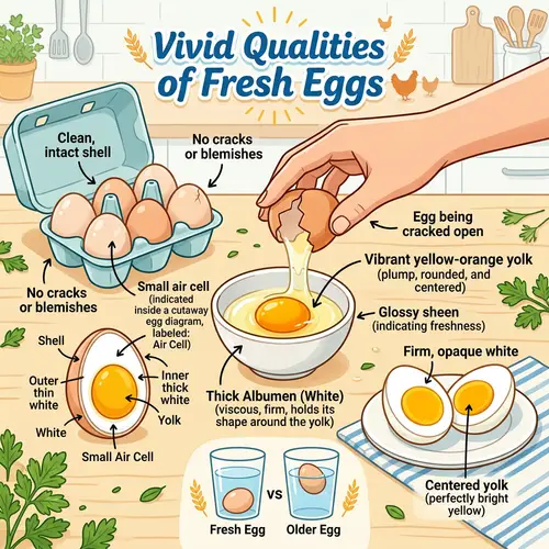 Fresh Eggs: Illustration of Quality and Freshness