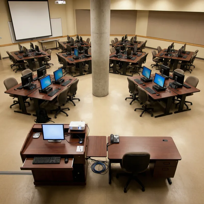 Optimized Computer Lab Layout for 50 Students