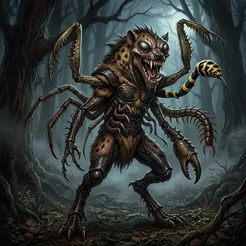 Mythical Insect Humanoid: A Horror Illustration