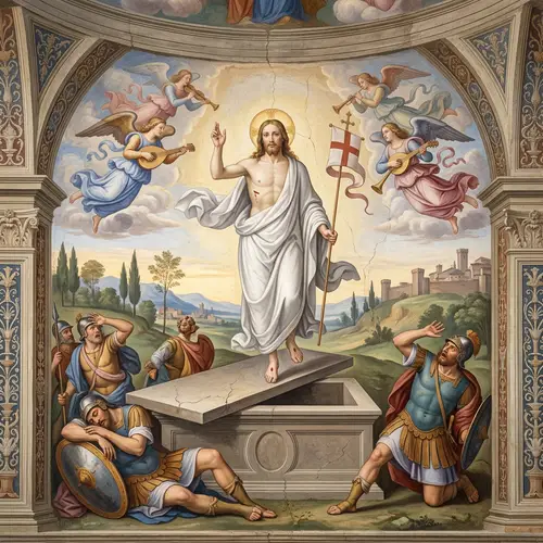 Resurrection of Christ - Michelangelo-style Fresco