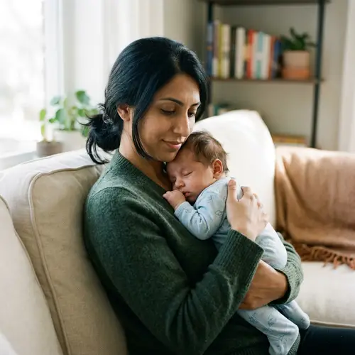 Adorable 4-Month-Old Baby and Persian Mother