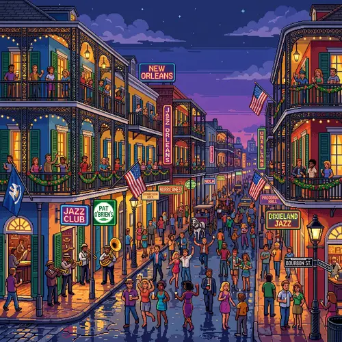 New Orleans Pixel Art - Vibrant Digital Creations