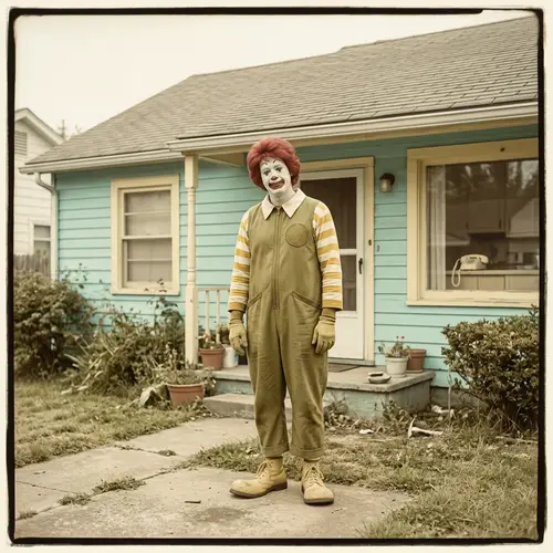 Ronald McDonald in Light Turquoise & Yellow Style - Ego Generation Calotype