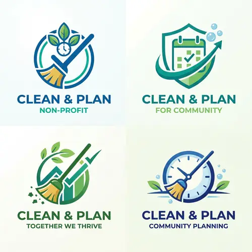 Minimalistic Logos for Cleaning & Planning Non-Profit