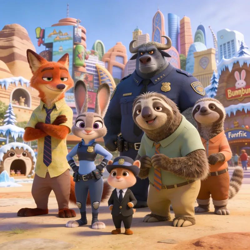 Zootopia Characters in Habitat Outfits