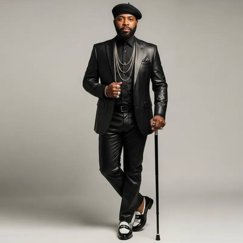 Stylish Black Leather Outfit for Modern Elegance