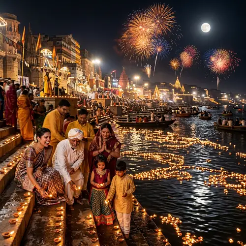 Dev Deepawali Celebration in Varanasi, India | Festive Spirit