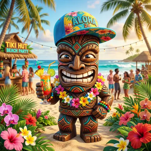 Whimsical Tiki Model: Embrace the Summer Spirit