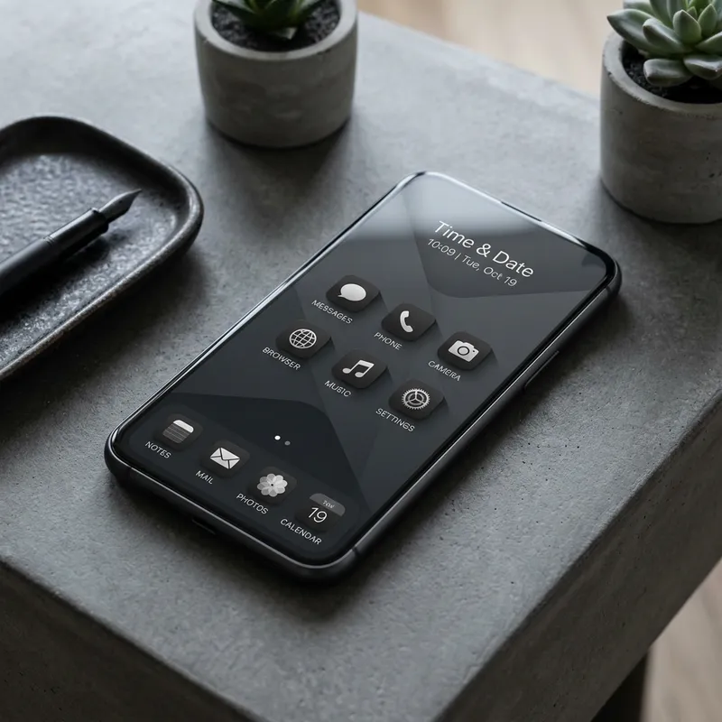 Smartphone with Minimalistic Aesthetic