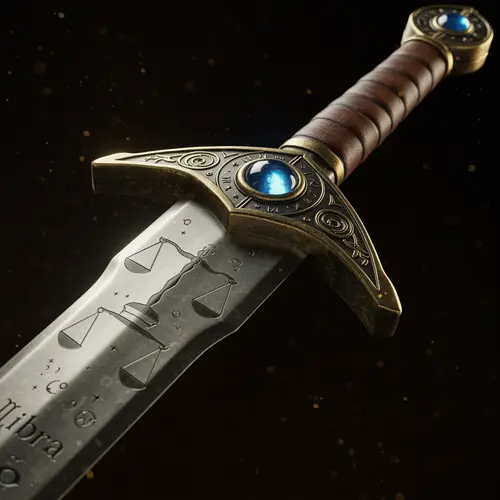 Libra Zodiac Sword: Elegant & Unique Design