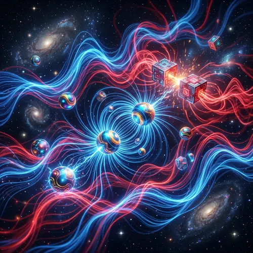 Electromagnetic Materials Abstract Design | Cosmic Vibrant Colors