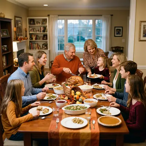 Thanksgiving Celebration with a White Family