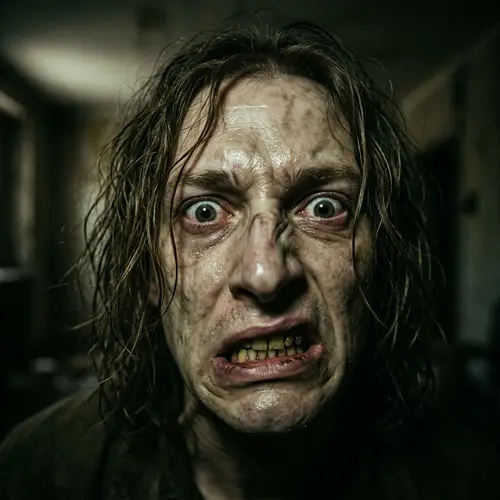 Twisted and Frightful Face | Eerie Facial Distortion