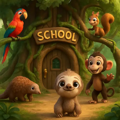3D Disney Animal School of Vines and Trees