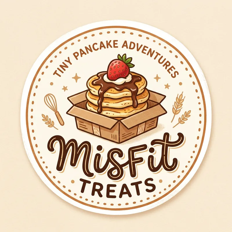 Misfit Treats Logo Design - Cozy Pancake Branding Misfit Treats Logo Design - Cozy Pancake Branding