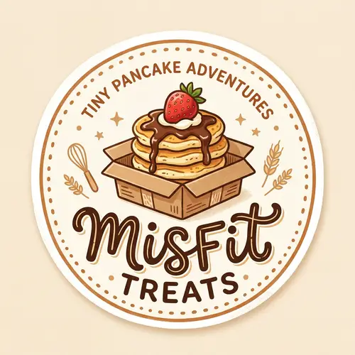 Misfit Treats Logo Design - Cozy Pancake Branding