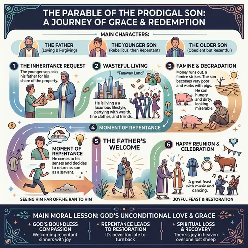 Parable of the Prodigal Son Infographic: Story, Characters, Moral
