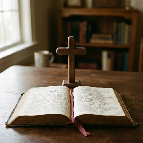 Cross Above the Bible | Symbol of Faith and Hope