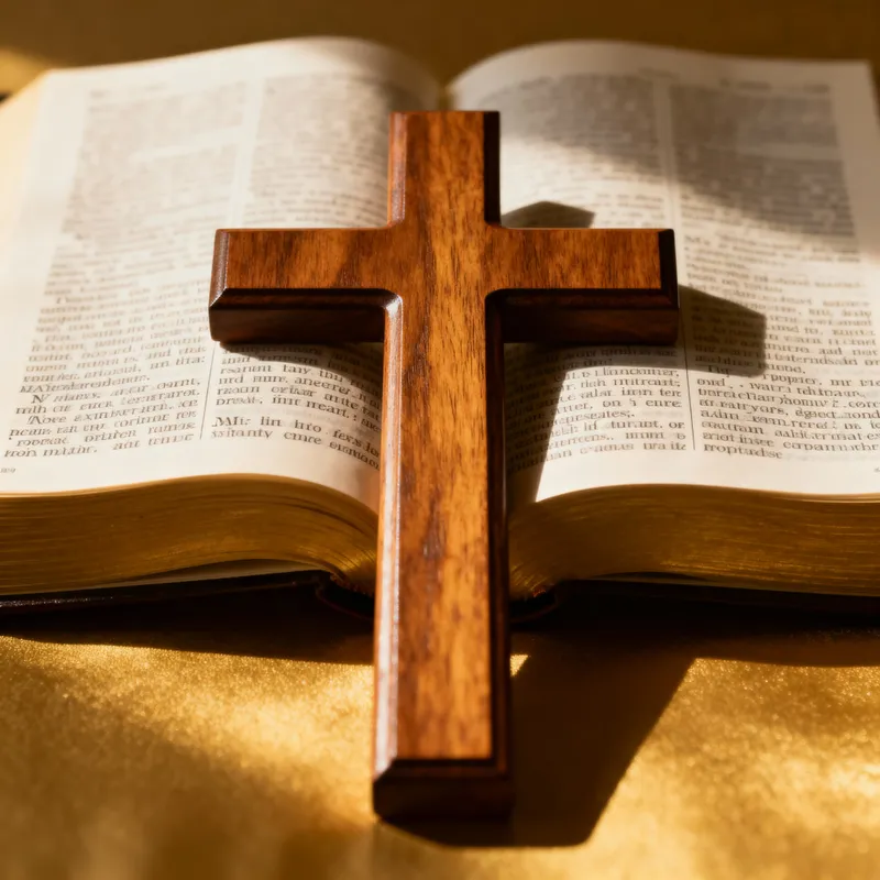 Cross Above the Bible | Symbol of Faith and Hope