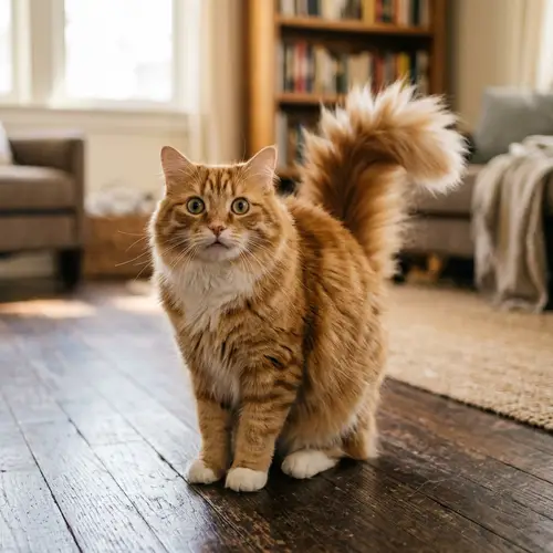 Cute Realistic Crazy Cat - Whimsical Feline Portrait