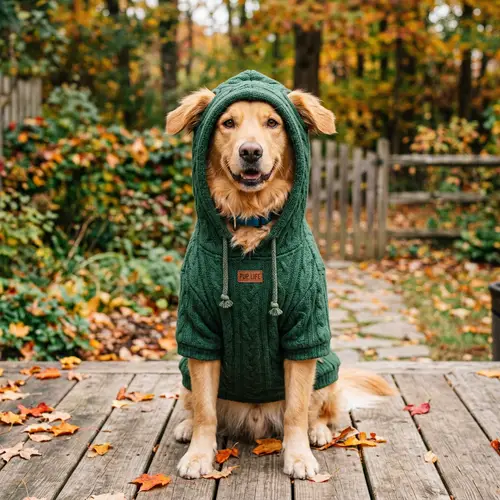Dog with Hood - Cute Canine in a Hood