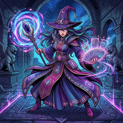 Seductive Maga Oscura: Vibrant Anime-inspired Artwork