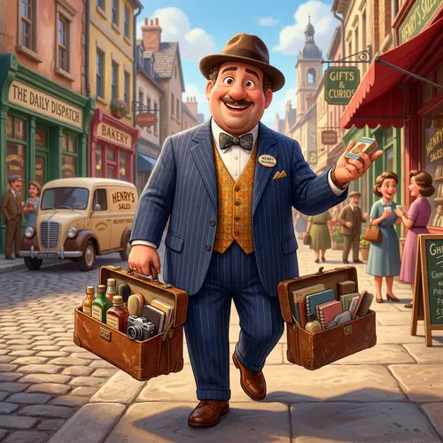 Salesman Pixar Style Character Design