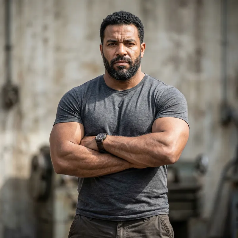 Strong and Muscular Man Portrait