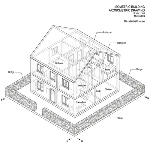 Transparent Facade Design with White Background